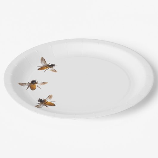 Honey Bees Pappteller (Schrägansicht)