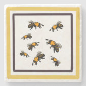 Honey Bees Steinuntersetzer (Vorderseite)