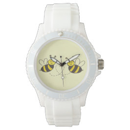 Honey Bees with Heart Sporty Armbanduhr