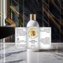 Honey Beey Honey Apiary Product Flasche Label Rechteckiger Aufkleber