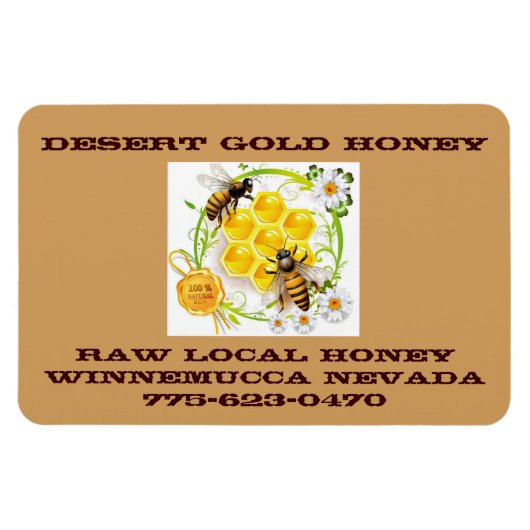 Honey Beey Honey Seller Beekeeper Apiarist Custom Magnet (Horizontal)