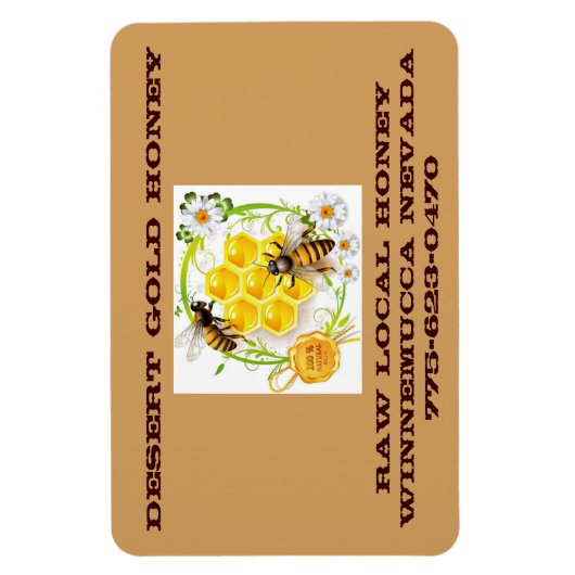 Honey Beey Honey Seller Beekeeper Apiarist Custom Magnet (Vertikal)