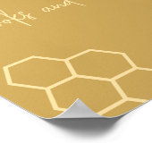 Honey Beige Baby Duschbücher und Geschenke Zeichen Poster (Ecke)