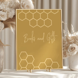 Honey Beige Baby Duschbücher und Geschenke Zeichen Poster