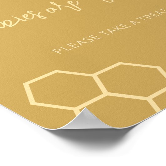 Honey Beige Baby Dusche Babys sind Sweet Dessert Poster (Ecke)