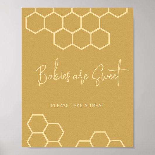 Honey Beige Baby Dusche Babys sind Sweet Dessert Poster (Vorne)