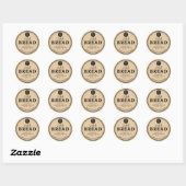 Honey Beige Bakery Sourdough Bread Label Sticker (Blatt)