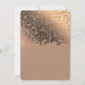 Honey Beige Champagne Golden Sparkle Party Einladung (Rückseite)