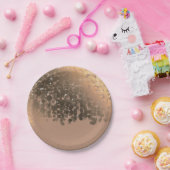 Honey Beige Champagne Golden Sparkle Party Pappteller (Party)