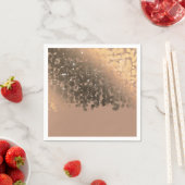 Honey Beige Champagne Golden Sparkle Party Serviette (Beispiel)