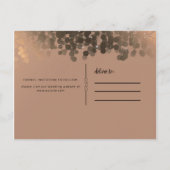 Honey Beige Champagne Golden Sparkle Save the Date Ankündigungspostkarte (Rückseite)
