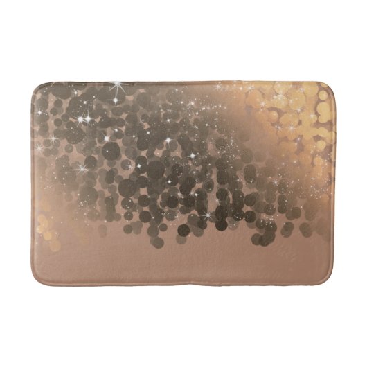 Honey Beige Champagne Golden Sparkor Lights Badematte (Vorderseite)