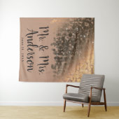 Honey Beige Champagne Golden Sparkor Lights Wandteppich (Beispiel (Horizontal))