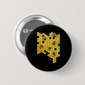 Honey Beve Hive Honeycomb Beekeeping Beekeeper Ges Button (Vorne & Hinten)