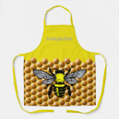 Honey Beve Hive Muster Niedlich Insektename Schürze (Vorderseite)