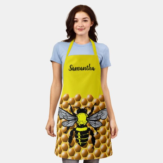 Honey Beve Hive Pattern Niedlich Insekt Apiary Sch Schürze (Getragen)