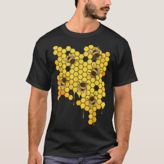 Honey Beve Honeycomb Beekeeper T-Shirt
