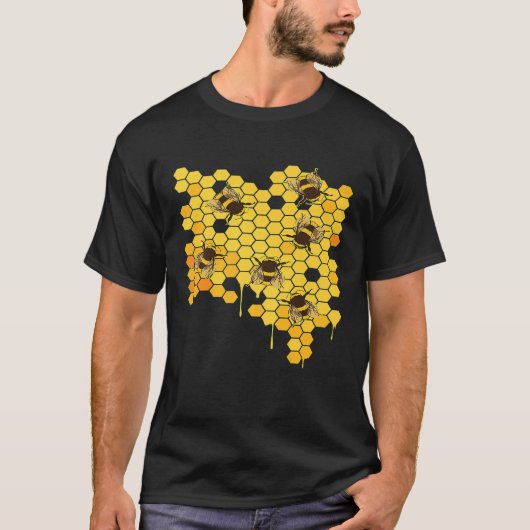 Honey Beve Honeycomb Beekeeper T-Shirt (Vorderseite)