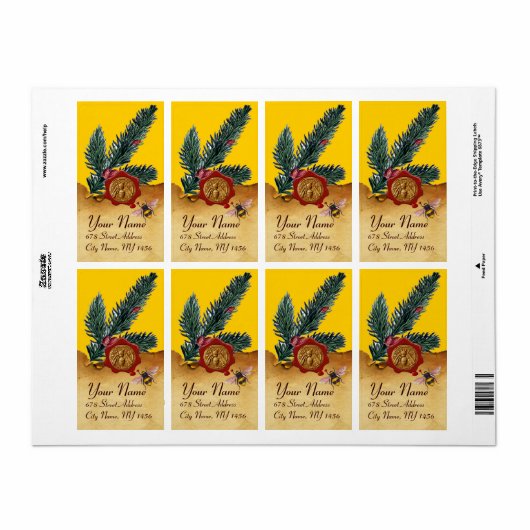 HONEY BEY AND PINE BRANCH, ROTES WAX SIEGEL (Vorne)