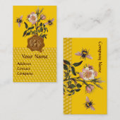 HONEY BEY AND WILD ROSE, BEEKEEPER WAX SIEGEL VISITENKARTE (Vorne/Hinten)