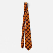 HONEY BEY Antique Red Brown Gold Coin Pattern Krawatte (Rückseite)