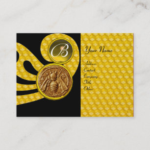 HONEY BEY ,BEEKEEPER APIARIST MONOGRAM VISITENKARTE