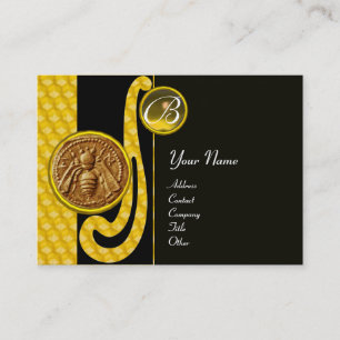 HONEY BEY ,BEEKEEPER APIARIST MONOGRAM VISITENKARTE