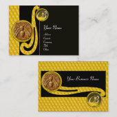HONEY BEY ,BEEKEEPER APIARIST MONOGRAM VISITENKARTE (Vorne/Hinten)