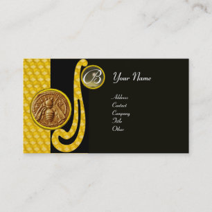 HONEY BEY ,BEEKEEPER APIARIST MONOGRAM VISITENKARTE