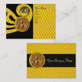 HONEY BEY ,BEEKEEPER APIARIST MONOGRAM VISITENKARTE (Vorne/Hinten)