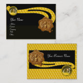 HONEY BEY, BEEKEEPER BROWN WAX SIEGEL MONOGRAM, sc Visitenkarte (Vorne/Hinten)