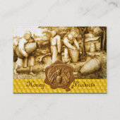 HONEY BEY ,BEEKEEPER BROWN WAX SIEGEL MONOGRAM VISITENKARTE (Rückseite)