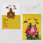 HONEY BEY ,BEEKEEPER BROWN WAX SIEGEL MONOGRAM VISITENKARTE (Vorne/Hinten)
