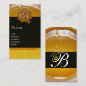 HONEY BEY ,BEEKEEPER BROWN WAX SIEGEL MONOGRAM VISITENKARTE (Vorne/Hinten)