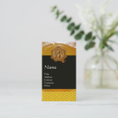 HONEY BEY ,BEEKEEPER BROWN WAX SIEGEL MONOGRAM VISITENKARTE (Stehend Vorderseite)