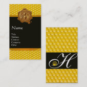 HONEY BEY ,BEEKEEPER BROWN WAX SIEGEL MONOGRAM VISITENKARTE (Vorne/Hinten)
