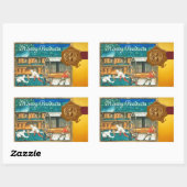 HONEY BEY, BEEKEEPER BROWN WAX SIEGEL RECHTECKIGER AUFKLEBER (Blatt)