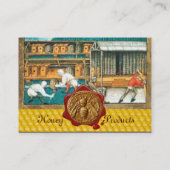 HONEY BEY ,BEEKEEPER RED WAX SIEGEL MONOGRAM VISITENKARTE (Rückseite)