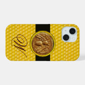 HONEY BEY, BEEKEPER MONOGRAM iPhone 15 HÜLLE (Rückseite (Horizontal))