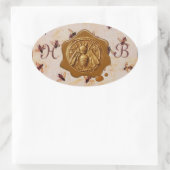 HONEY BEY, BROWN WAX SIEGEL MONOGRAM OVALER AUFKLEBER (Tasche)