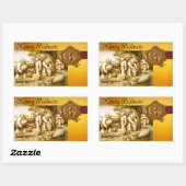 HONEY BEY, BROWN WAX SIEGEL RECHTECKIGER AUFKLEBER (Blatt)