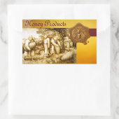 HONEY BEY, BROWN WAX SIEGEL RECHTECKIGER AUFKLEBER (Tasche)