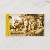 HONEY BEY RED BEEKEEPER, Bienenzuchtschale Visitenkarte (Rückseite)