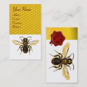 HONEY BEY RED WAX SIEGEL MONOGRAM BEEKEEPER, Eggsh Visitenkarte (Vorne/Hinten)