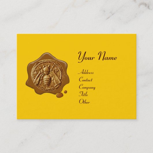 HONEY BEY WAX SIEGEL, BEEKEEPER APIARIST VISITENKARTE (Vorderseite)