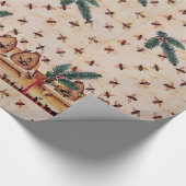 HONEY BEY with PINE CONES BEEKEEPER LIEFERANTEN Geschenkpapier (Ecke)