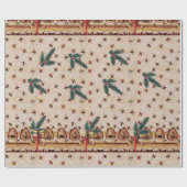 HONEY BEY with PINE CONES BEEKEEPER LIEFERANTEN Geschenkpapier (Flach)