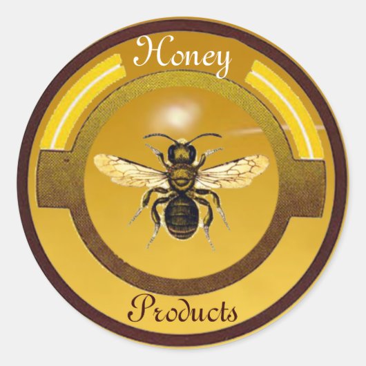 HONEY BIE / BEEKEEPER BEEKEEPING RUNDER AUFKLEBER (Vorderseite)