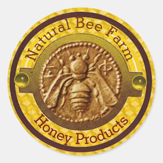 HONEY BIE / BEEKEEPER BEEKEEPING RUNDER AUFKLEBER (Vorderseite)