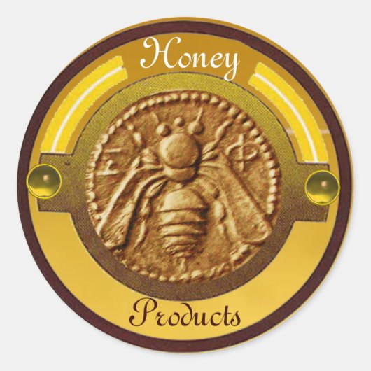 HONEY BIE / BEEKEEPER BEEKEEPING RUNDER AUFKLEBER (Vorderseite)